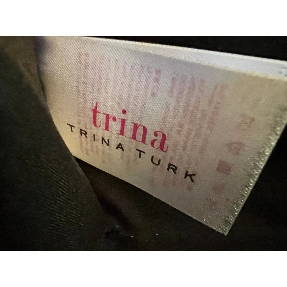 Trina Turk Black Saffiano Structured East West Bag  NWOT OS